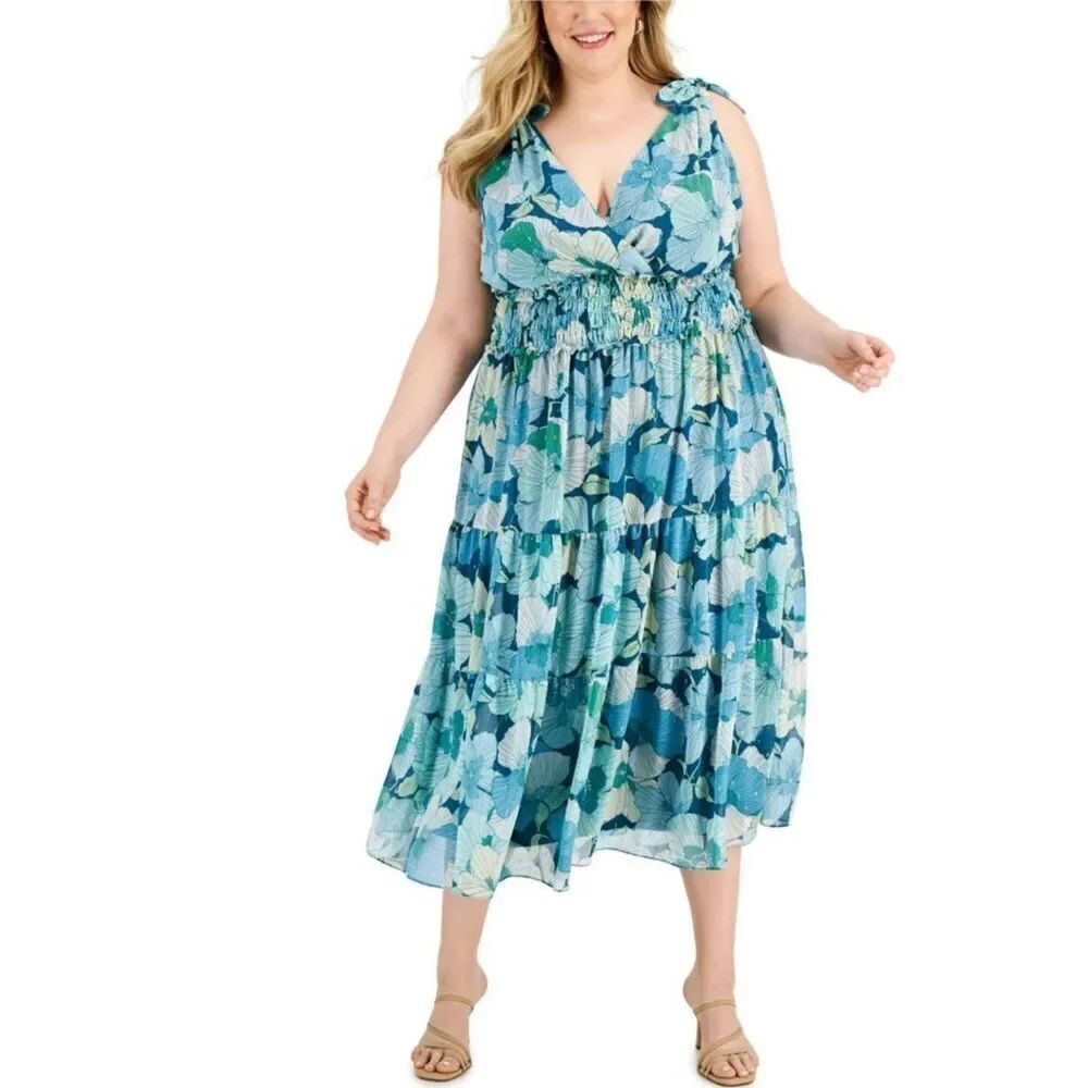 ✨Taylor Women's Smocked-Waist Maxi Sz 16W Dress✨